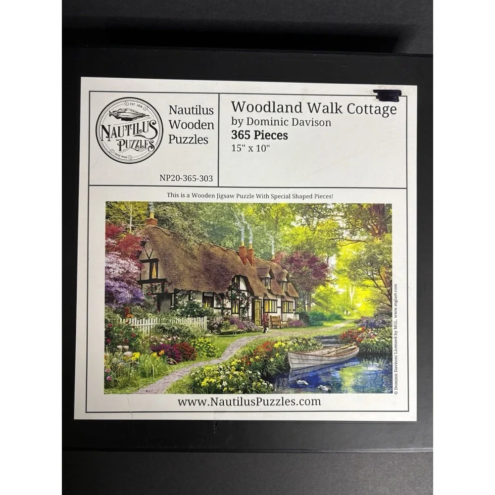 Nautilus Wooden Jigsaw Puzzle 365 Piece Woodland Walk Cottage Dominic Davison